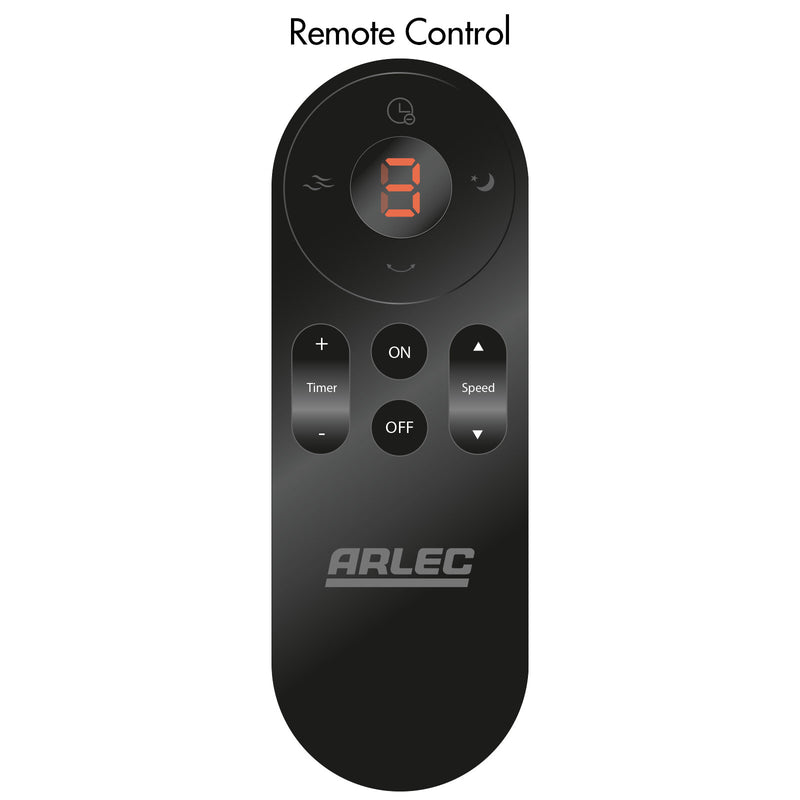 Arlec Grid Connect Smart 45cm DC Wall Fan With Remote and Wifi Control