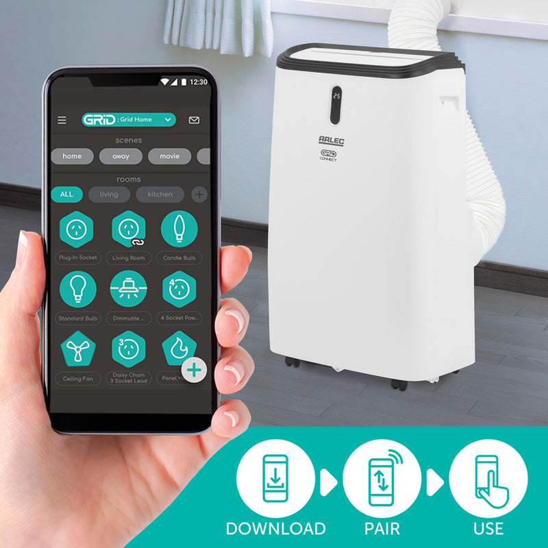 Arlec Smart Grid Connect 4.68KW 16000BTU Heating and Cooling WiFi Portable Aircon
