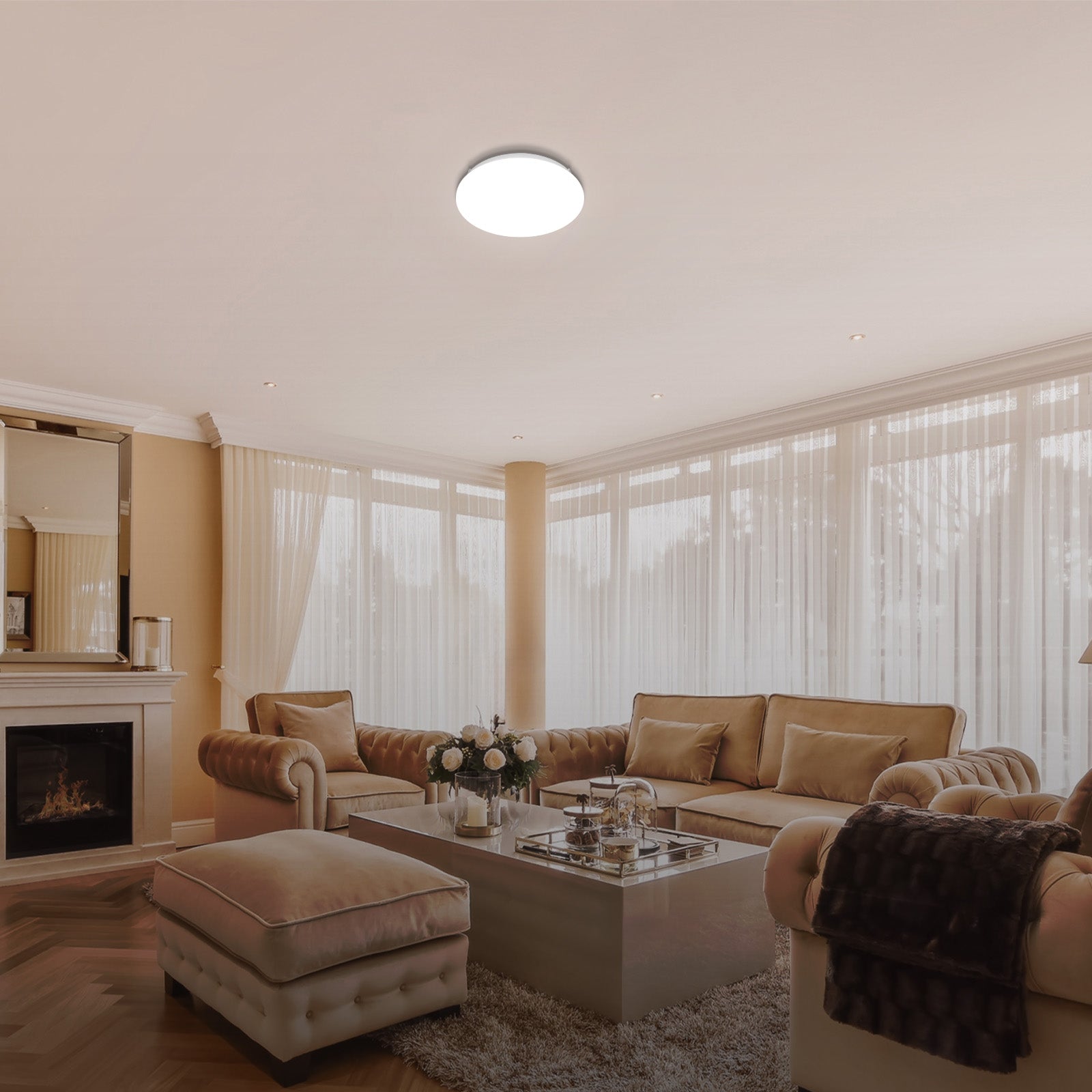 Verve Design 22W Smart LED Charlie Ceiling Light Wi-Fi ceiling lamp with Grid Connect