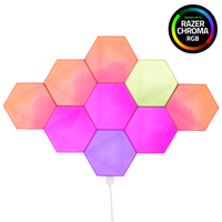 Arlec Grid Connect Smart Modular Hexagon Lights 9-Piece with Razer Chroma