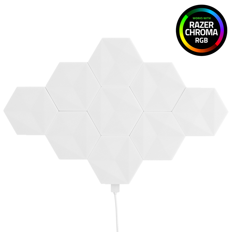 Arlec Grid Connect Smart Modular Hexagon Lights 9-Piece with Razer Chroma