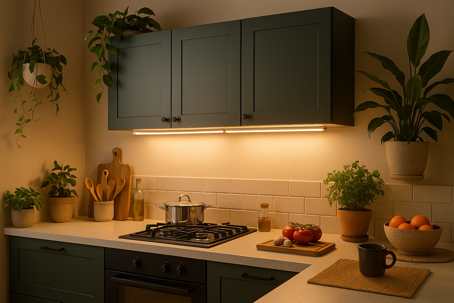 Modern Kitchen Lighting – Wi-Fi smart kitchen lights, Grid Connect app, energy efficient LED lighting, Google Assistant & Alexa compatible, Bunnings home lighting