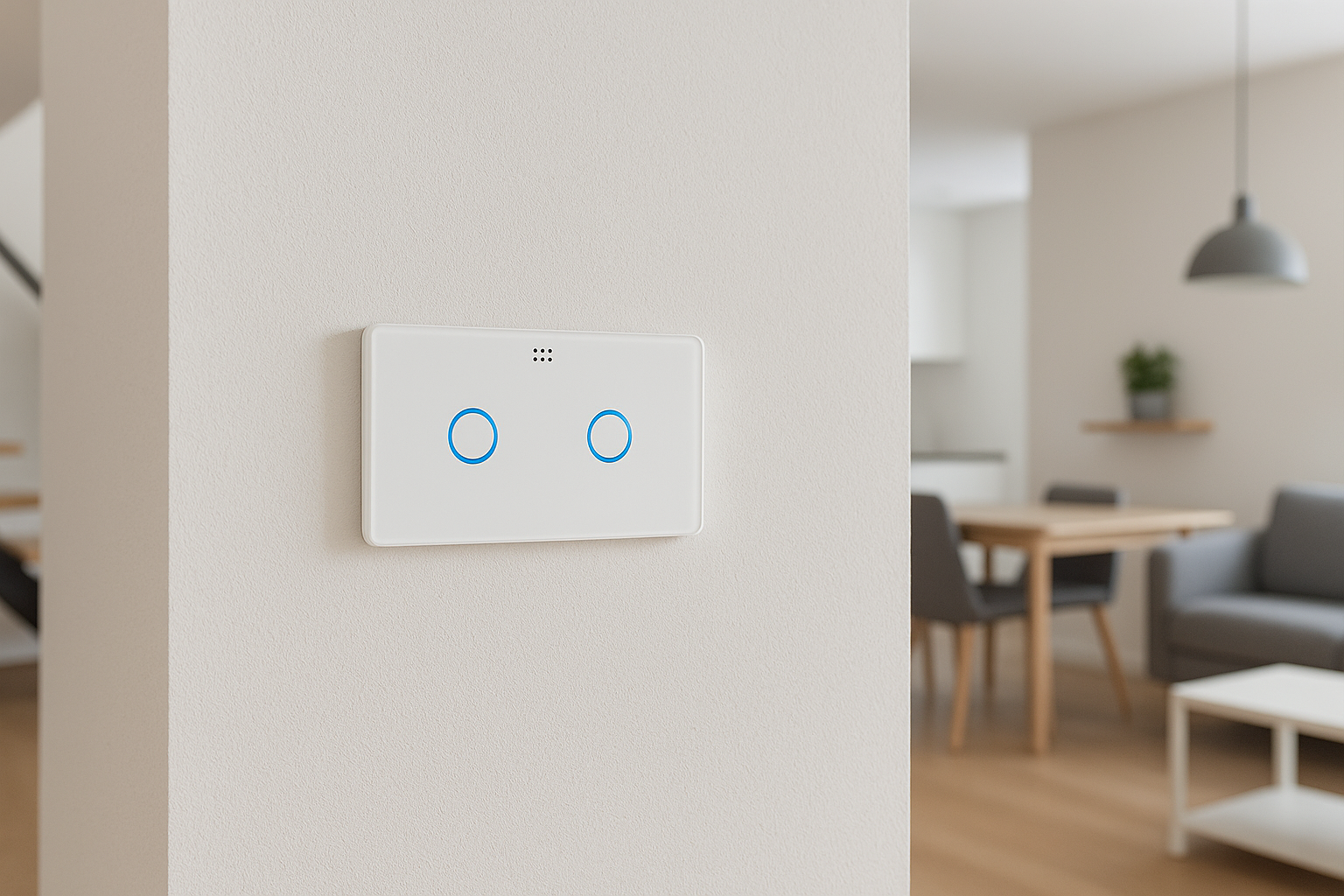 Modern Light Switch – Wi-Fi smart light switch, Grid Connect app, Google Assistant & Alexa compatible, Bunnings smart home lighting control