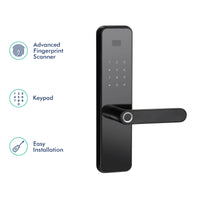 Lemaar Black Rectangle Latch Smart Lock