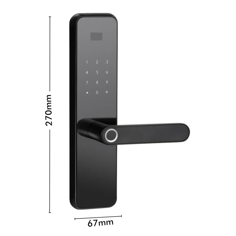 Lemaar Black Rectangle Latch Smart Lock