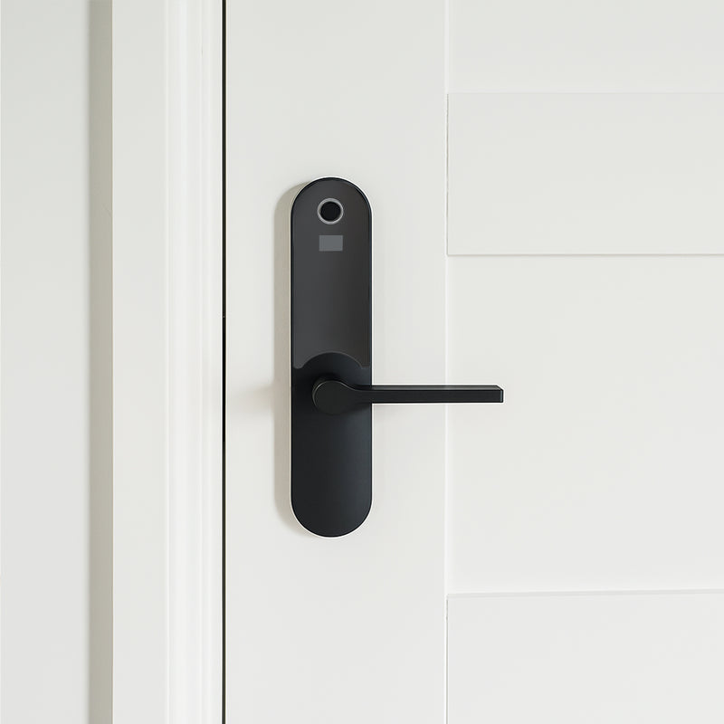 Lemaar Grid Connect Smart Black Electronic Radius Latch Entry Lock