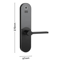 Lemaar Grid Connect Smart Black Electronic Radius Latch Entry Lock