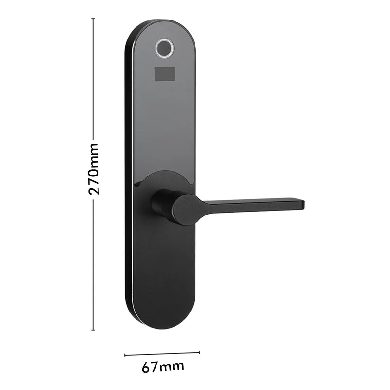 Lemaar Grid Connect Smart Black Electronic Radius Latch Entry Lock