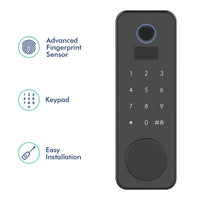 Lemaar Black Wi-Fi Grid Electronic Smart Deadbolt