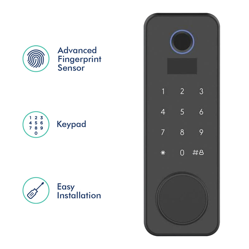 Lemaar Black Wi-Fi Grid Electronic Smart Deadbolt