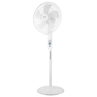 Arlec White 40cm 5-Blade Grid Connect Smart Pedestal Fan with Remote Control