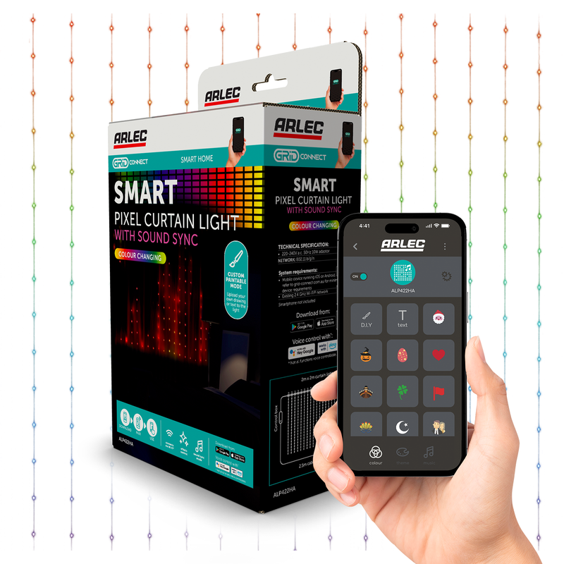 Arlec Grid Connect Smart 2m x 2m Pixel Curtain Light