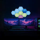 Arlec Grid Connect Smart Modular Hexagon Lights 9-Piece with Razer Chroma