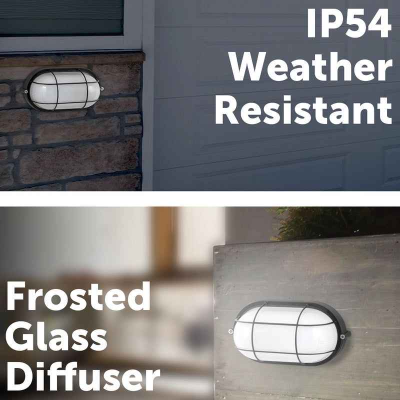 Arlec 10W Grid Connect Smart LED Bunker Light outdoor Wi-Fi lighting with Grid Connect 