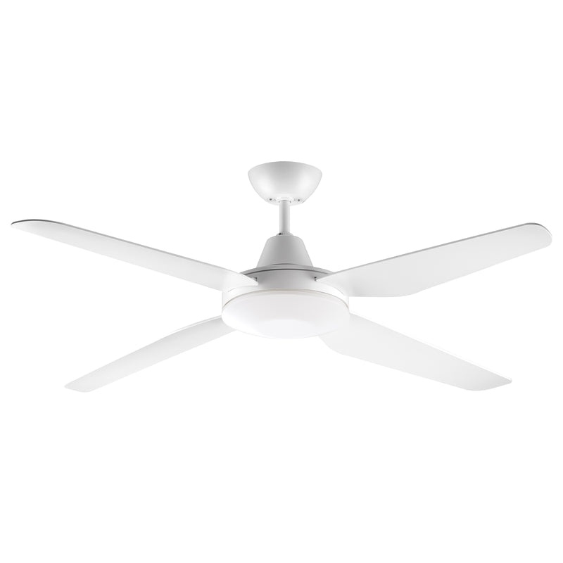 Arlec Grid Connect Smart 130cm White Madrid ABS Ceiling Fan with 4 Blades