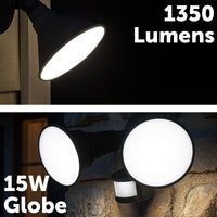 Arlec PAR38 E27 15W smart LED globe, 1350lm Grid Connect CCT light bulb