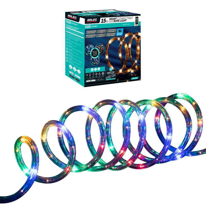 Arlec 15m Multi Coloured Smart Grid Connect Connectable LED Rope Light