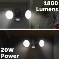 Arlec 20W motion sensor smart security light, Grid Connect LED floodlight