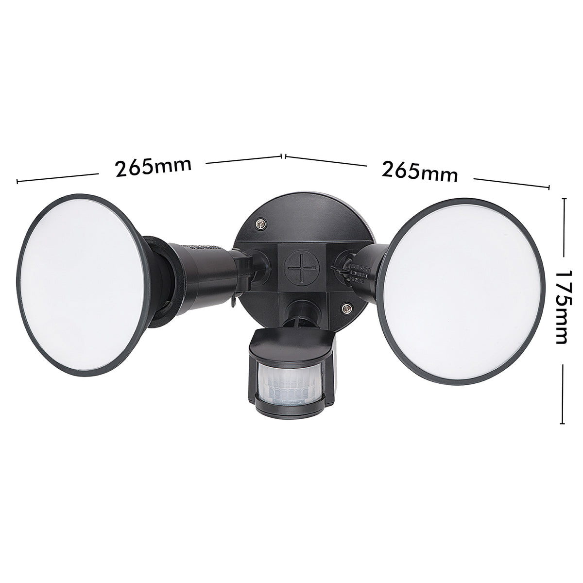 Arlec Black Grid Connect Smart 20W Security Sensor Flood Light with Mo