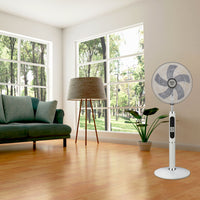 Arlec 40cm White Grid Connect Smart Remote Controlled Pedestal Fan