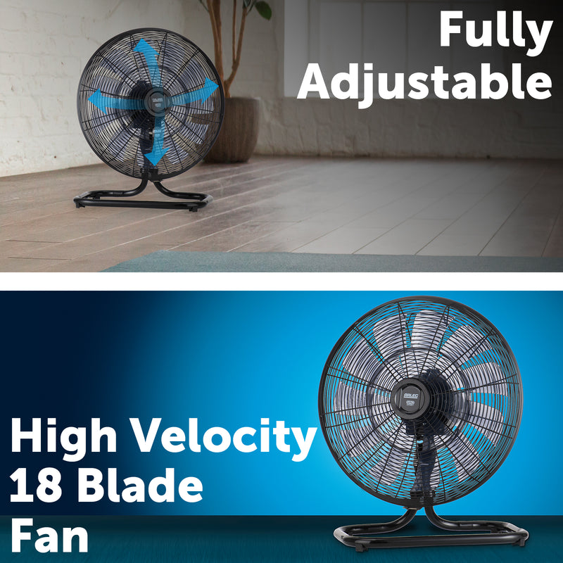 Arlec 45cm Black DC Motor Floor Fan