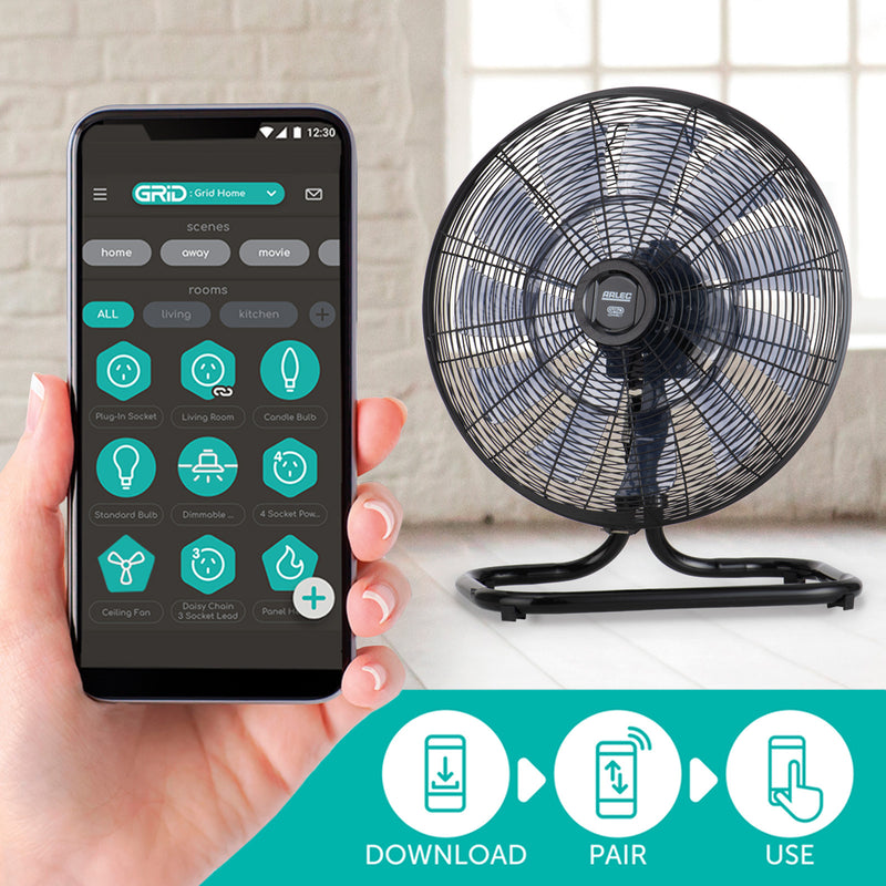 Arlec 45cm Black DC Motor Floor Fan