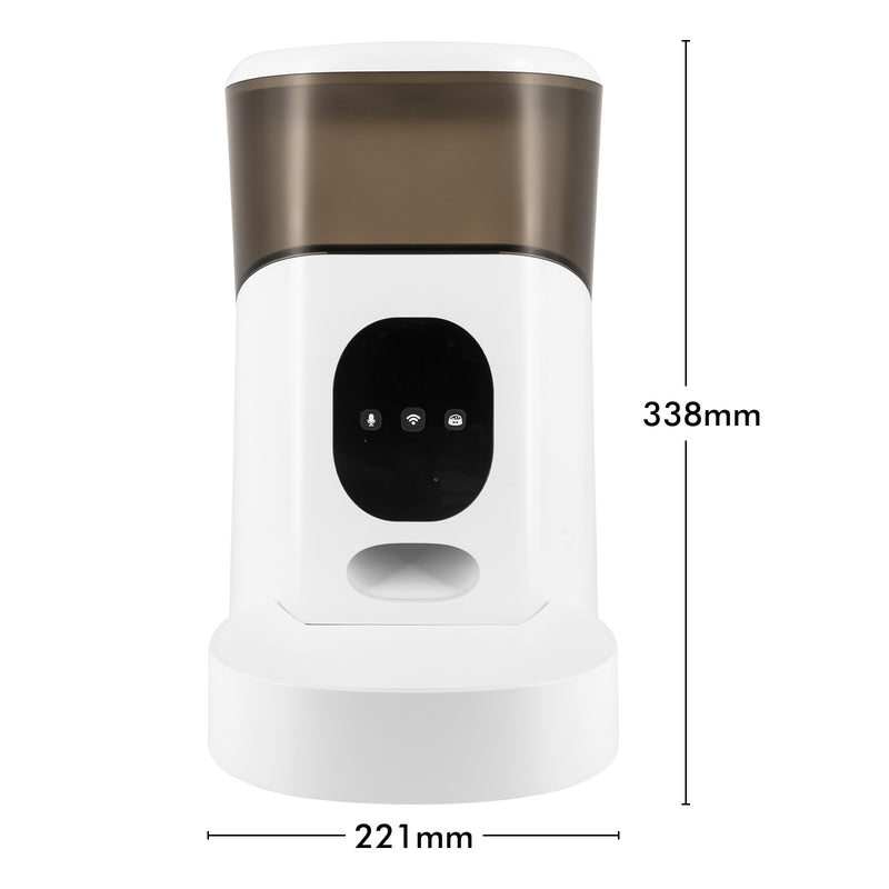 Arlec 5L automatic pet feeder, Grid Connect smart pet food dispenser
