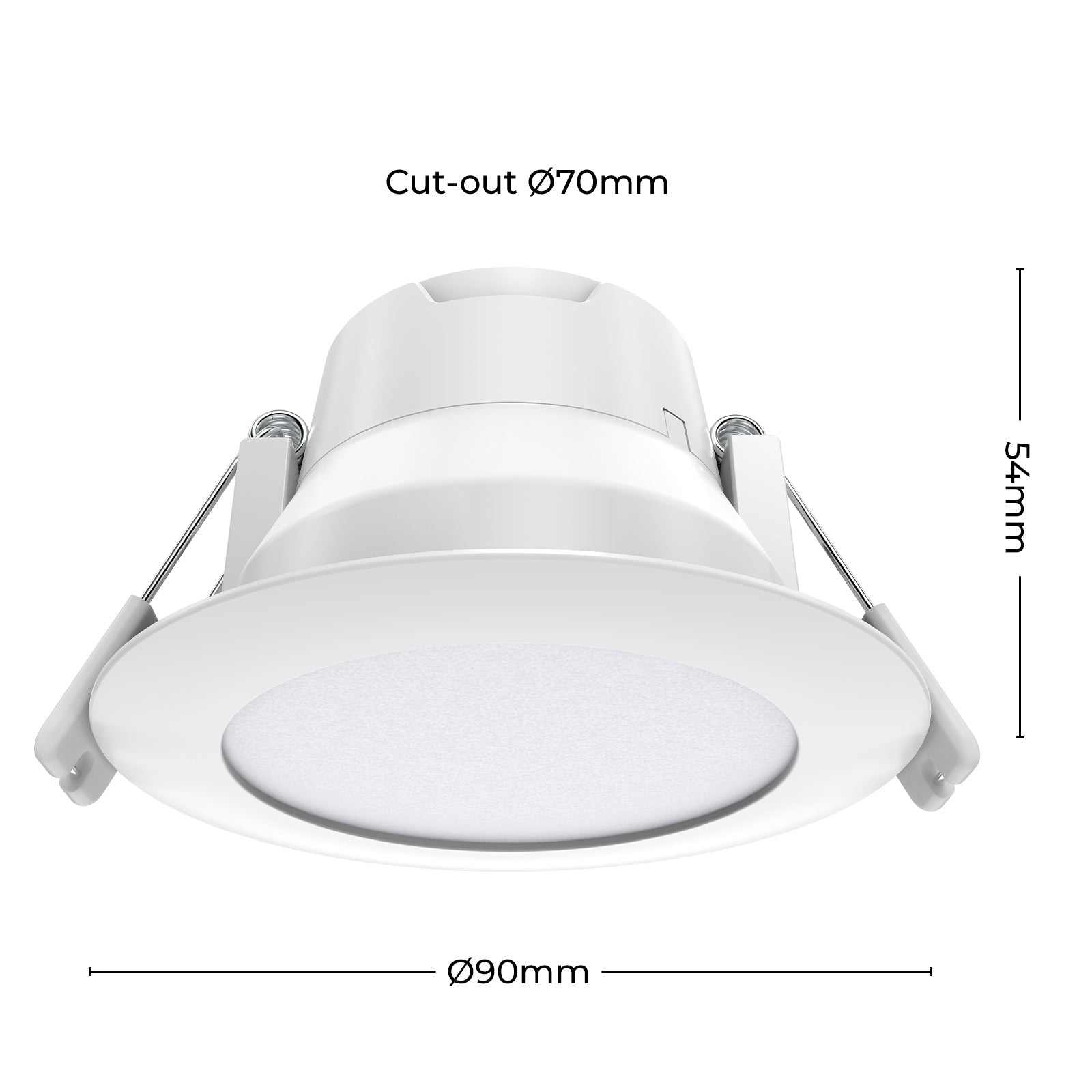 Arlec 6W RGB+CCT Smart LED Downlight 70mm Wi-Fi lighting with Grid Connect 