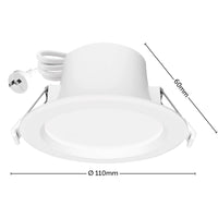 Arlec 9W RGB+CCT Smart LED Downlight Wi-Fi colour changing light with Grid Connect 