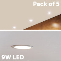 Arlec 9W RGB+CCT Smart LED Downlight 5 Pack Wi-Fi colour lighting Smart with Grid Connect 