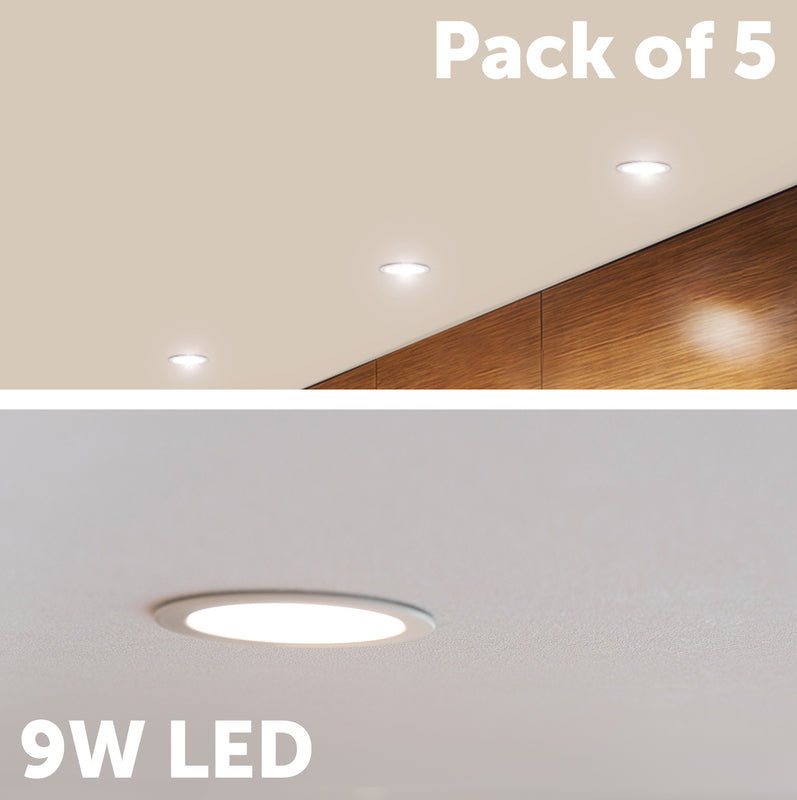 Arlec 9W RGB+CCT Smart LED Downlight 5 Pack Wi-Fi colour lighting Smart with Grid Connect 