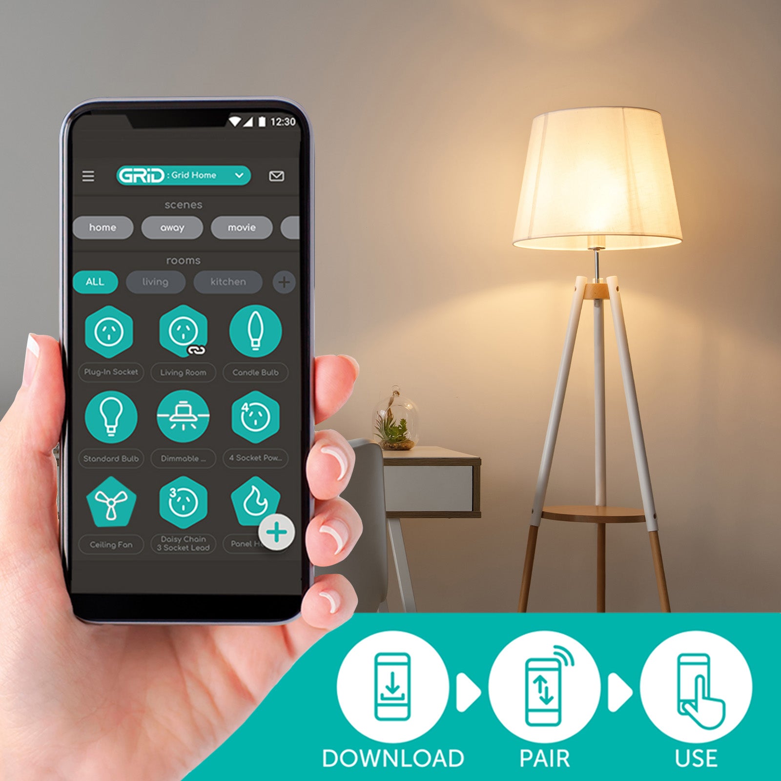 Arlec B15 RGB fancy round LED globe, 5.5W 470lm colour mode smart bulb