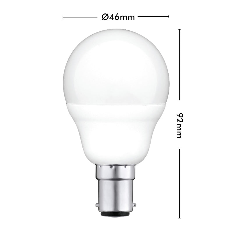 Arlec B15 RGB fancy round LED globe, 5.5W 470lm colour mode smart bulb