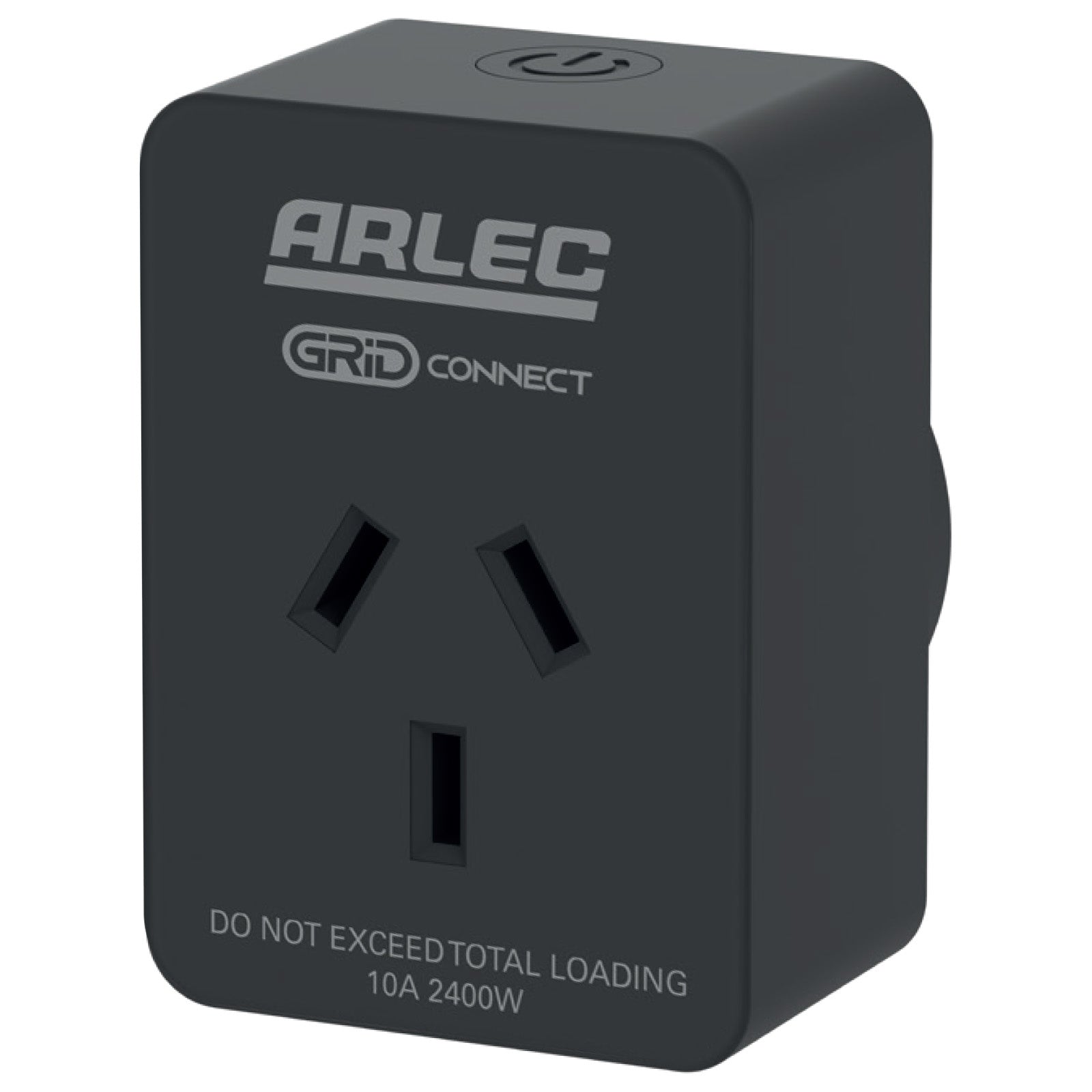 Arlec black smart plug socket with energy meter, Grid Connect power adaptor
