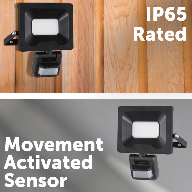 Arlec 24W 2500lm smart LED security floodlight, CCT Grid Connect motion sensor light