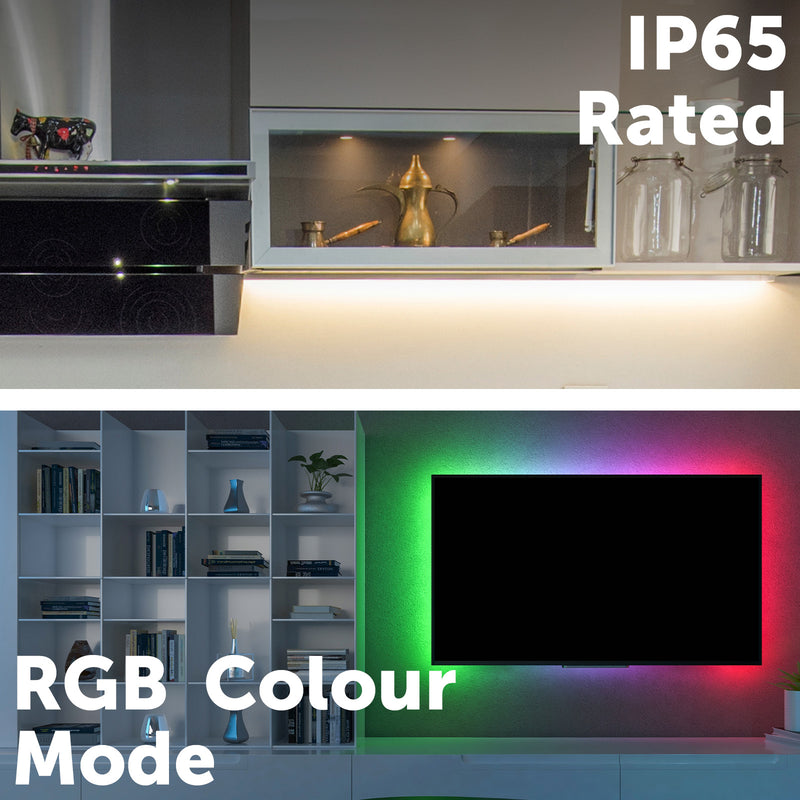 Arlec Grid Connect Smart 5m White & Colour Changing LED Strip Light with Remote