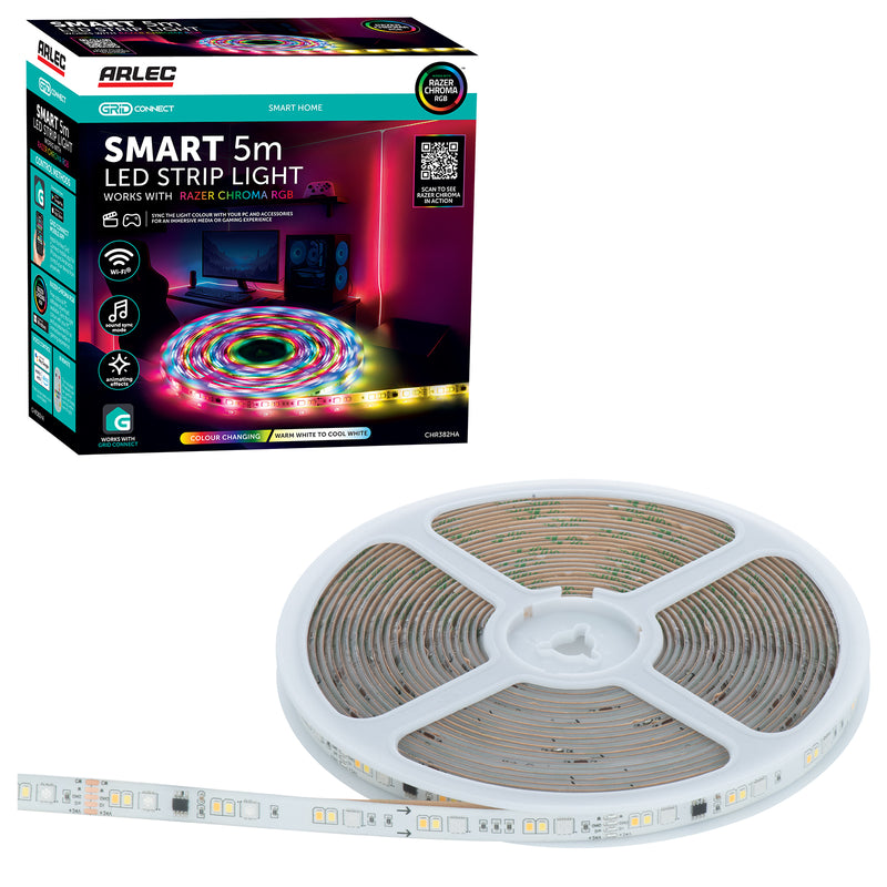 Arlec Razor Chroma RGB Grid Connect Smart LED Strip Light – Colour Changing