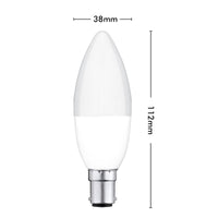 Arlec B15 RGB candle LED globe, 5.5W 470lm colour changing Grid Connect bulb