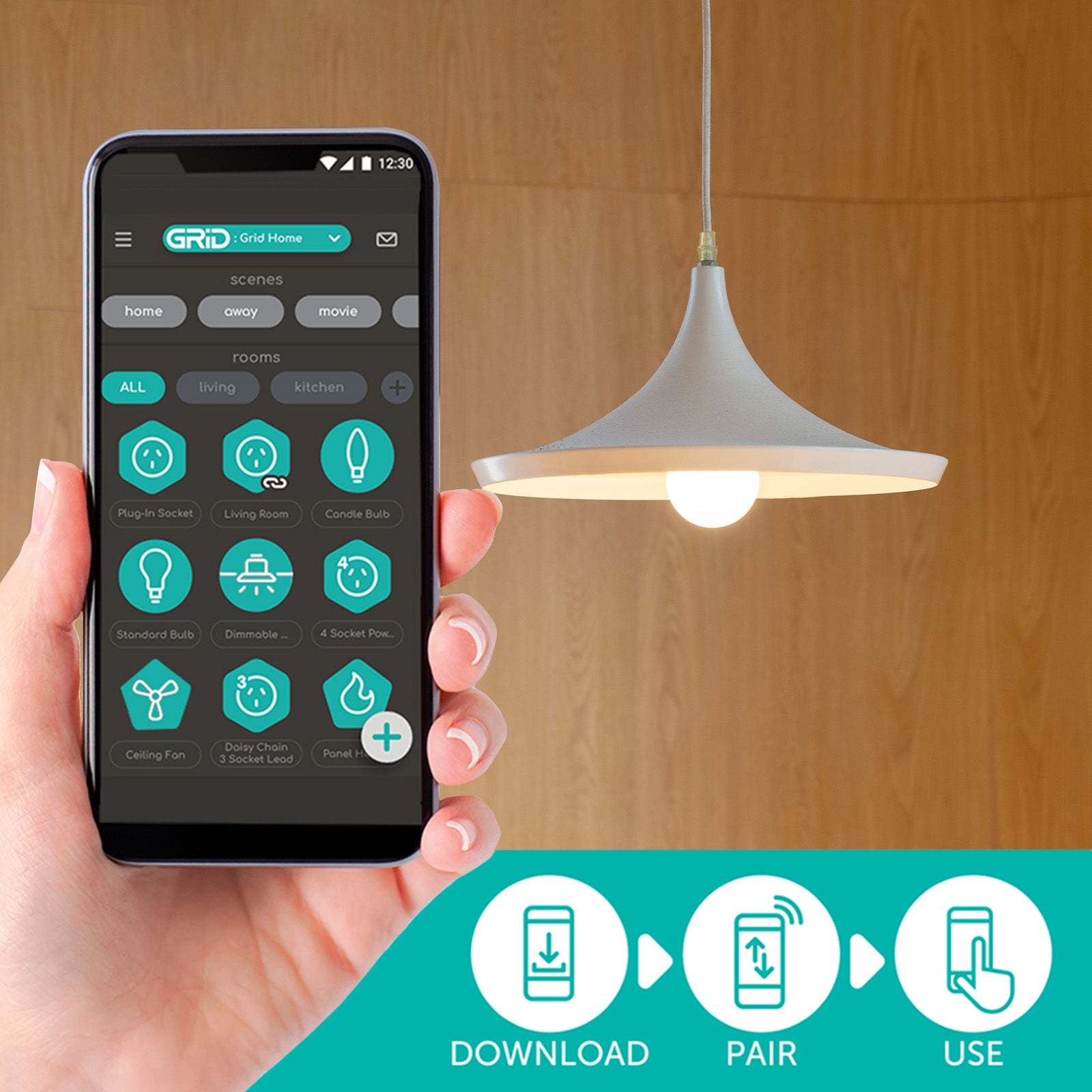Arlec B22 12W smart LED globe, 1050lm CCT colour mode Grid Connect bulb
