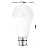 Arlec B22 12W smart LED globe, 1050lm CCT colour mode Grid Connect bulb
