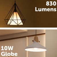 Arlec B22 RGB CCT 10W smart LED globe, 830lm colour mode Grid Connect bulb