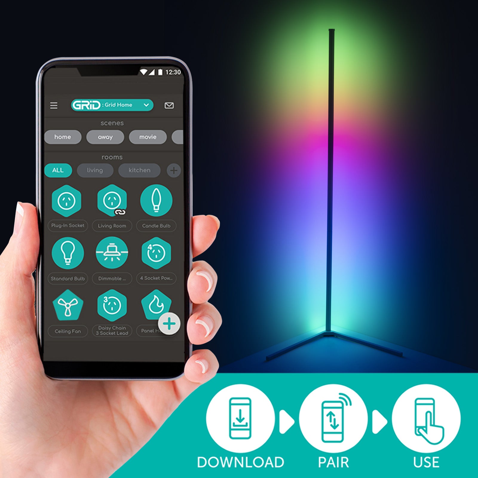 Arlec Grid Connect Smart RGB LED Corner Light