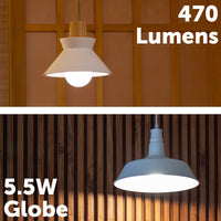 Arlec E14 RGB fancy round LED globe, 5.5W 470lm colour changing smart bulb