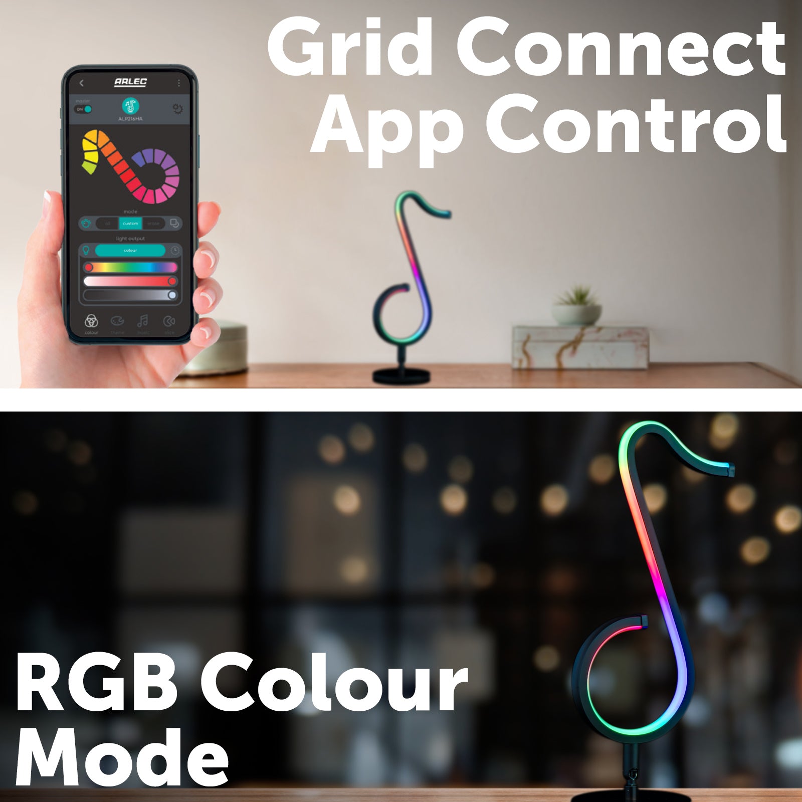 Arlec Grid Connect Smart Music Note RGB Ambient LED Light