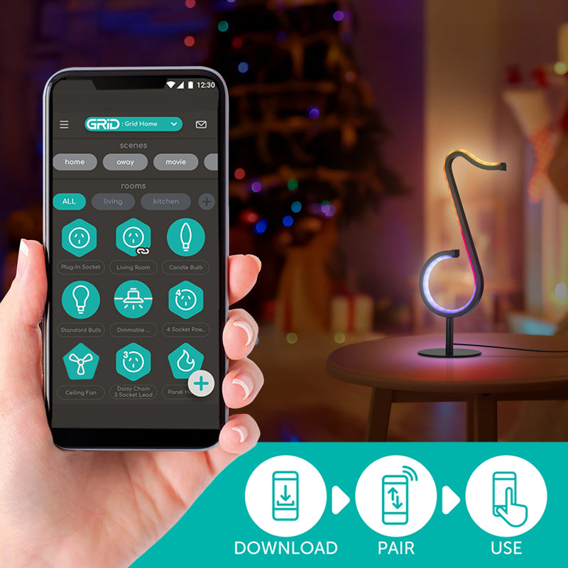 Arlec Grid Connect Smart Music Note RGB Ambient LED Light