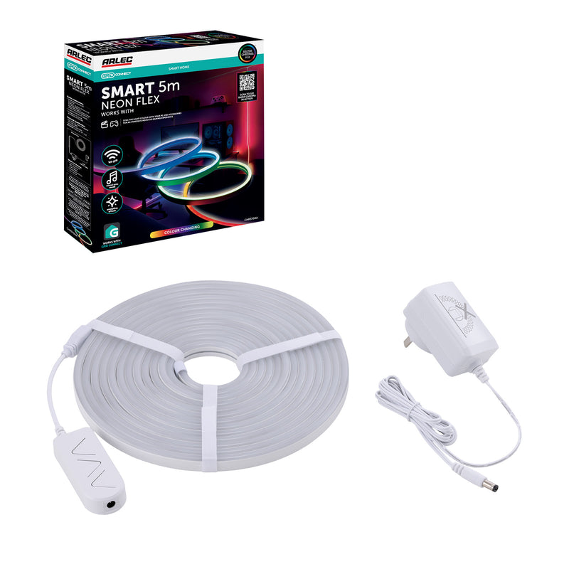 Arlec 5m smart neon flex light with Razer Chroma RGB, Grid Connect decorative lighting