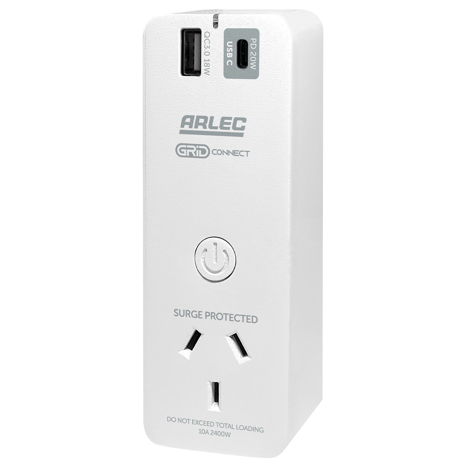 Arlec smart multi-function plug socket with USB PD20W, Grid Connect power adaptor