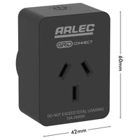 Arlec Grid Connect Smart Adaptor Black Twin Pack