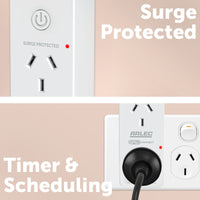 Arlec twin socket smart plug with energy meter and surge protection, Grid Connect adaptor
