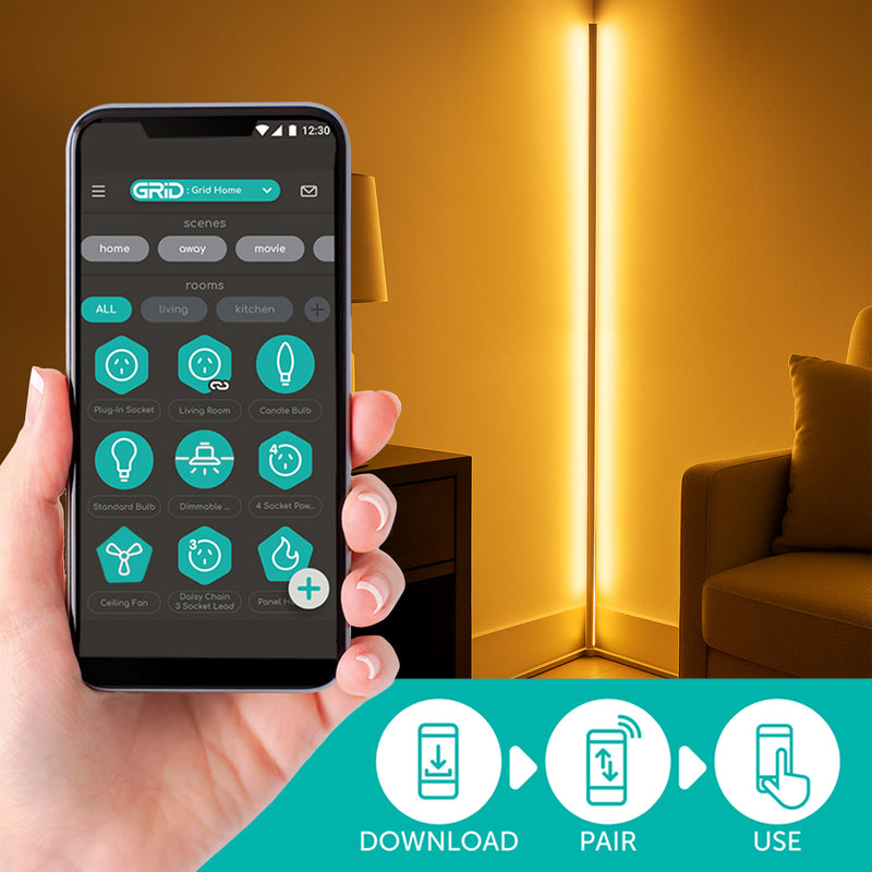 Arlec Grid Connect Smart RGB LED Corner Light with Razor Chroma